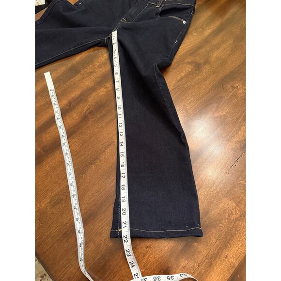 Blank NYC Women's Dark Wash The Varick Kick Flare Crop Denim Jean Size 25 - Picture 11 of 13